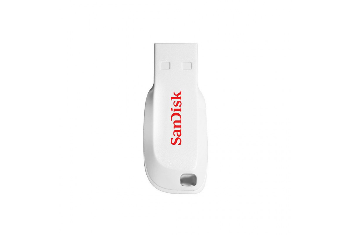 FLASH MEMORY SANDISK 16GB CRUZER BLADE USB BLANCO